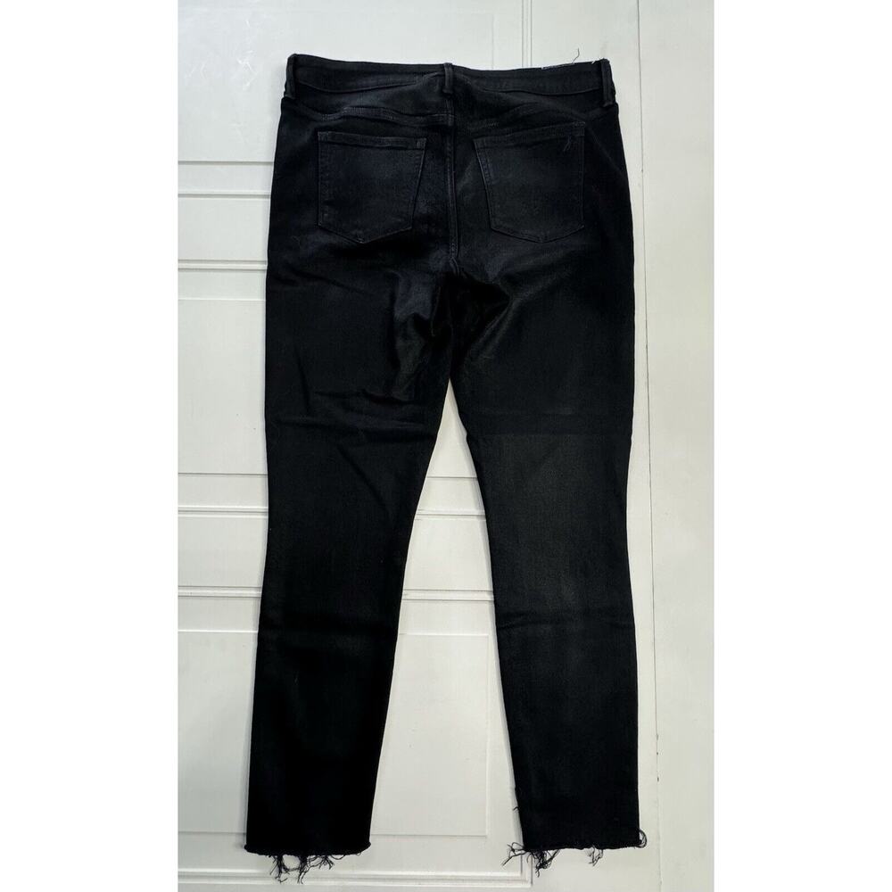 Sam Edelman The Stiletto Black High Rise Skinny Ankle Jeans Womens 32 Coated Raw - Picture 3 of 6